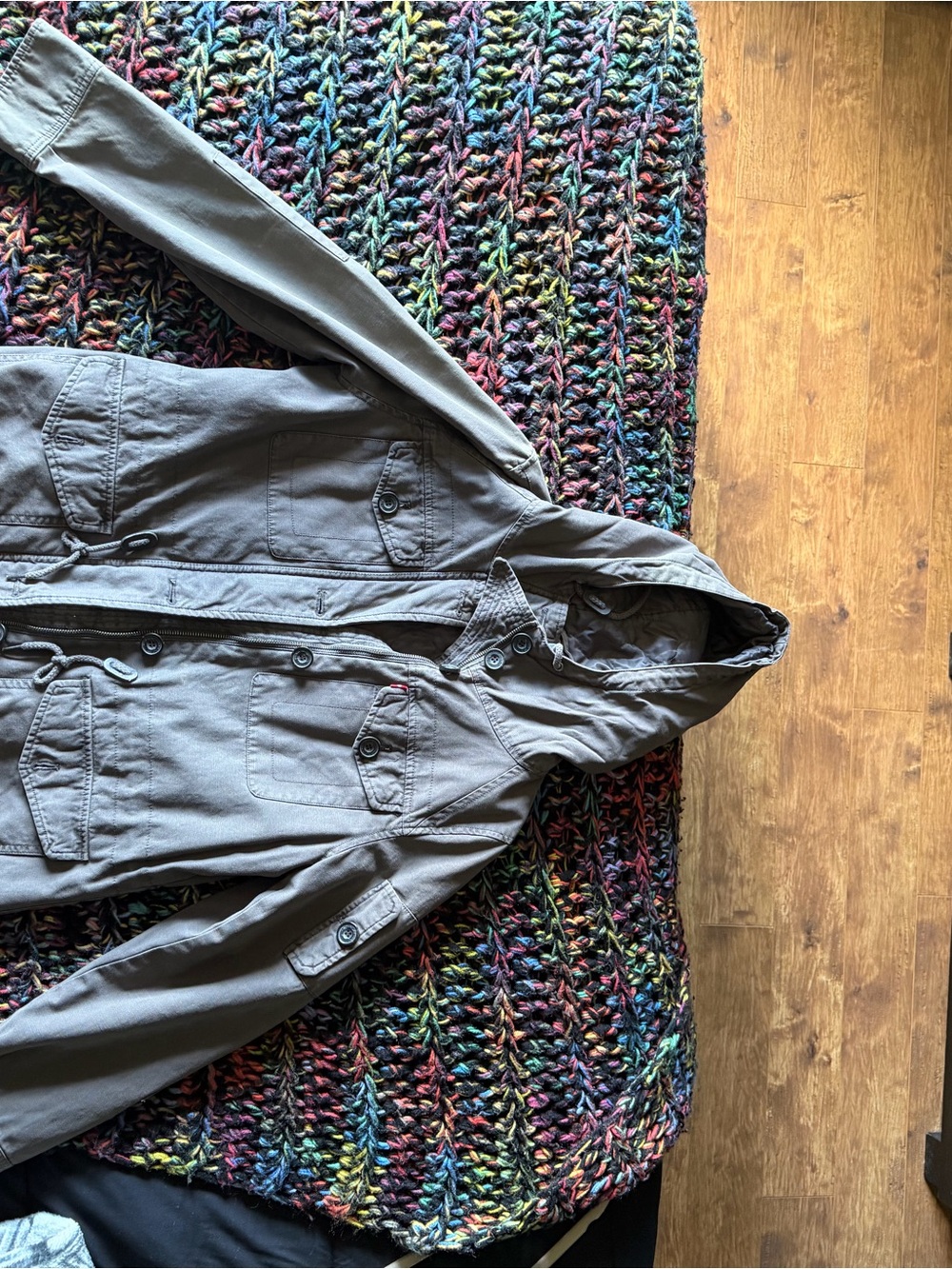 Levi's Gray Hooded Utility Jacket